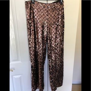 Sequin Wide Leg Pants